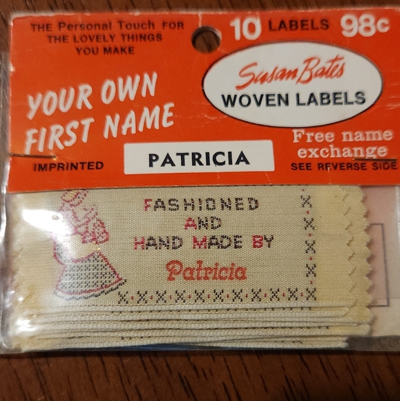Vintage "Patricia" Labels For Handmade Gifts 16 Count - Picture 3 of 3